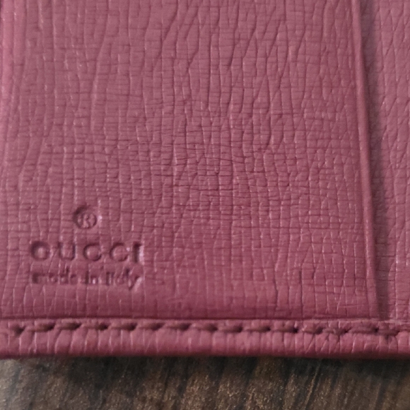 Gucci Rosso Ancora red and pink card/id Bifold Holder - Picture 4 of 12